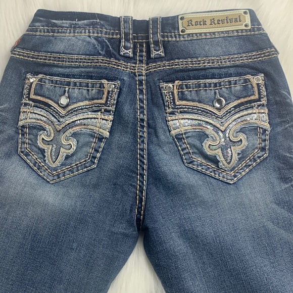 Rock Revival Bliss Easy Skinny Jeans W/ Bedazzled Pockets - Picture 8 of 16